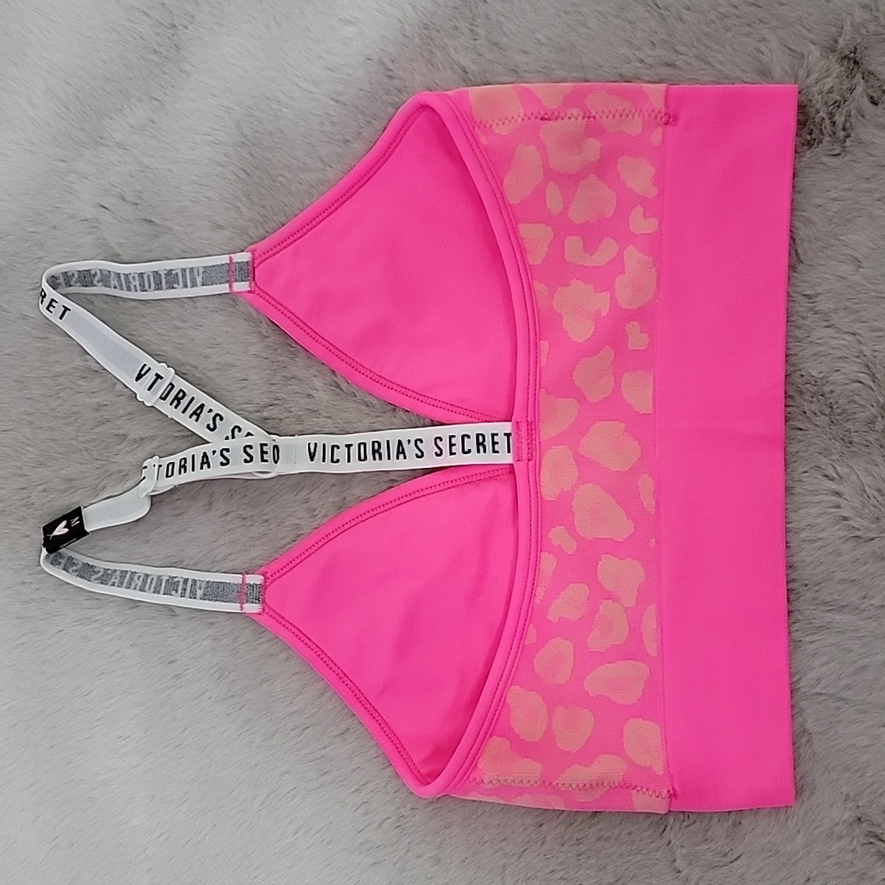 NWT Victoria's Secret hot pink cheetah lounge bra size M - Picture 2 of 5